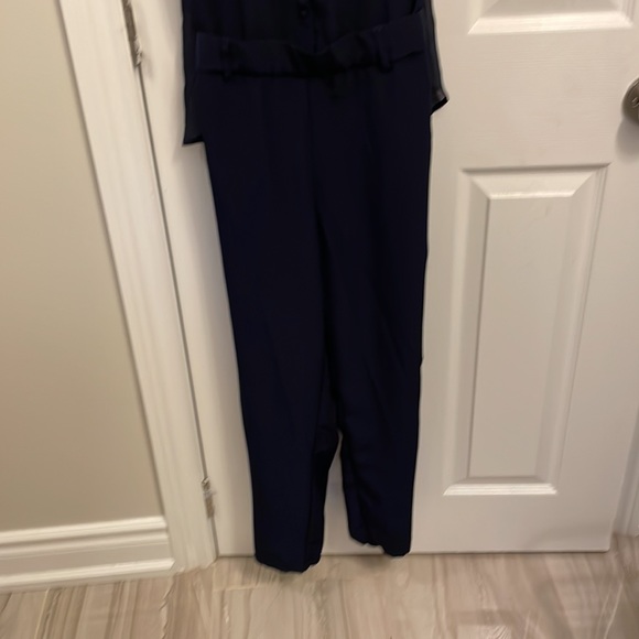 Coo copine jumper. Navy. Size small. Back is sheer. Belt loops. Beautiful - Picture 2 of 6